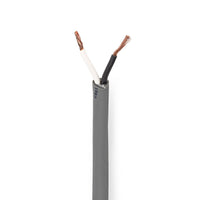Hangszóró kábel | 2x 1.50 mm² | Réz | 100.0 m | Kerek | PVC | Sötét Szürke | Tekercsben