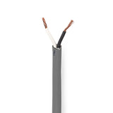 Hangszóró kábel | 2x 1.50 mm² | Réz | 100.0 m | Kerek | PVC | Sötét Szürke | Tekercsben