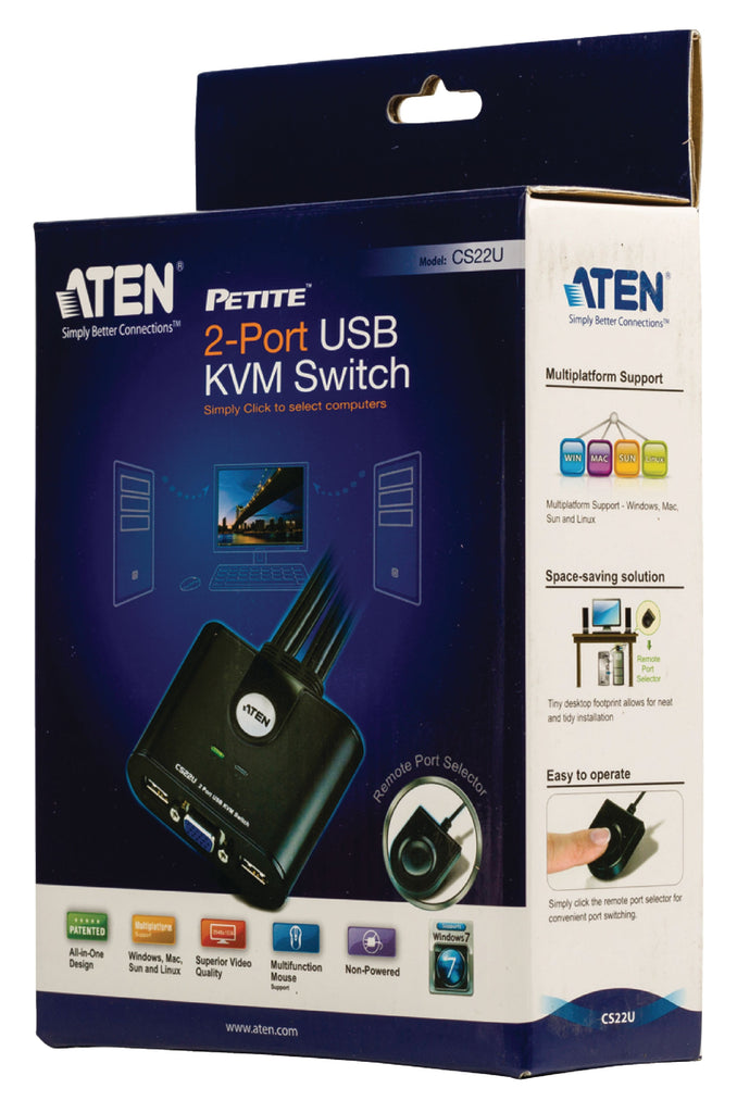 2-Port KVM Switch Fekete-1