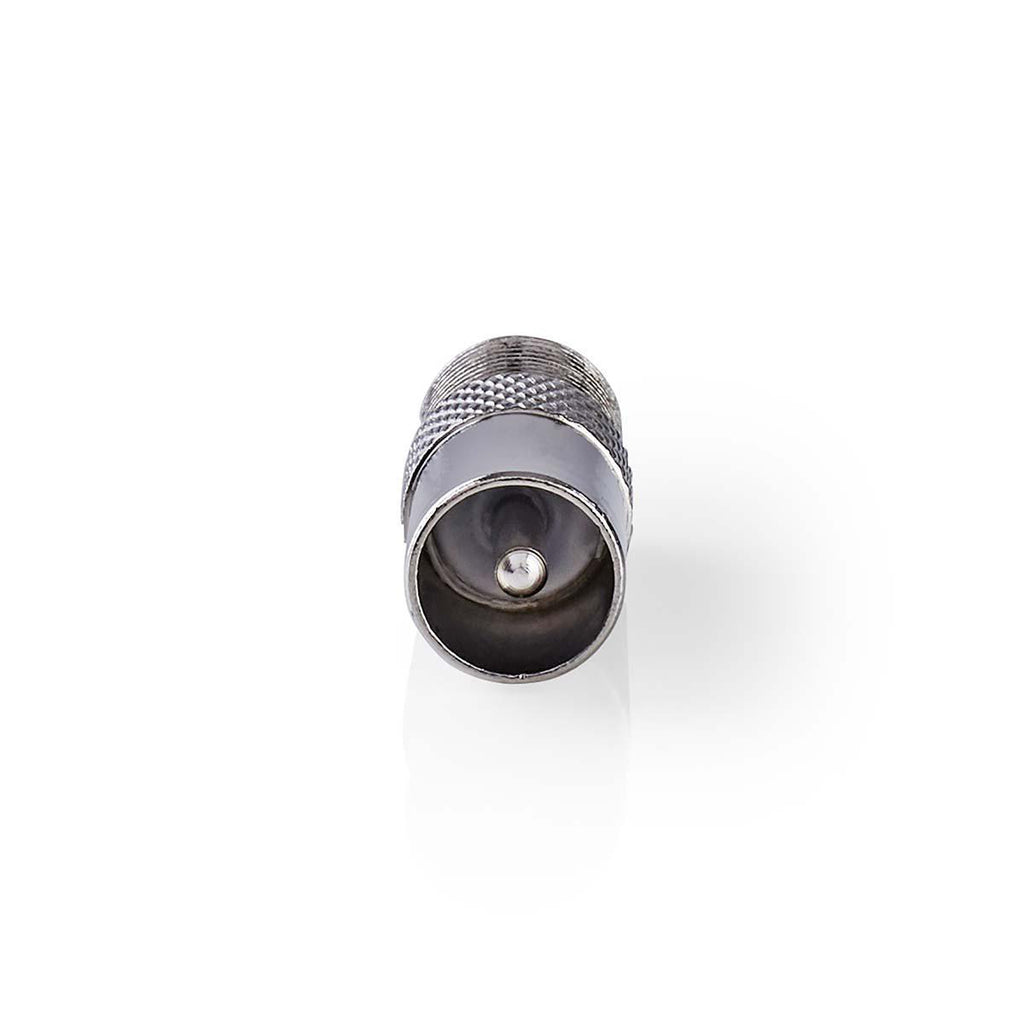 Műholdas és antenna adapter | IEC (Koax) Dugasz | F Aljzat | Nikkelezett | 75 Ohm | Egyenes | Fém | Ezüst | 1 db | Doboz