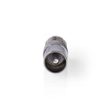 Műholdas és antenna adapter | IEC (Koax) Dugasz | F Aljzat | Nikkelezett | 75 Ohm | Egyenes | Fém | Ezüst | 1 db | Doboz