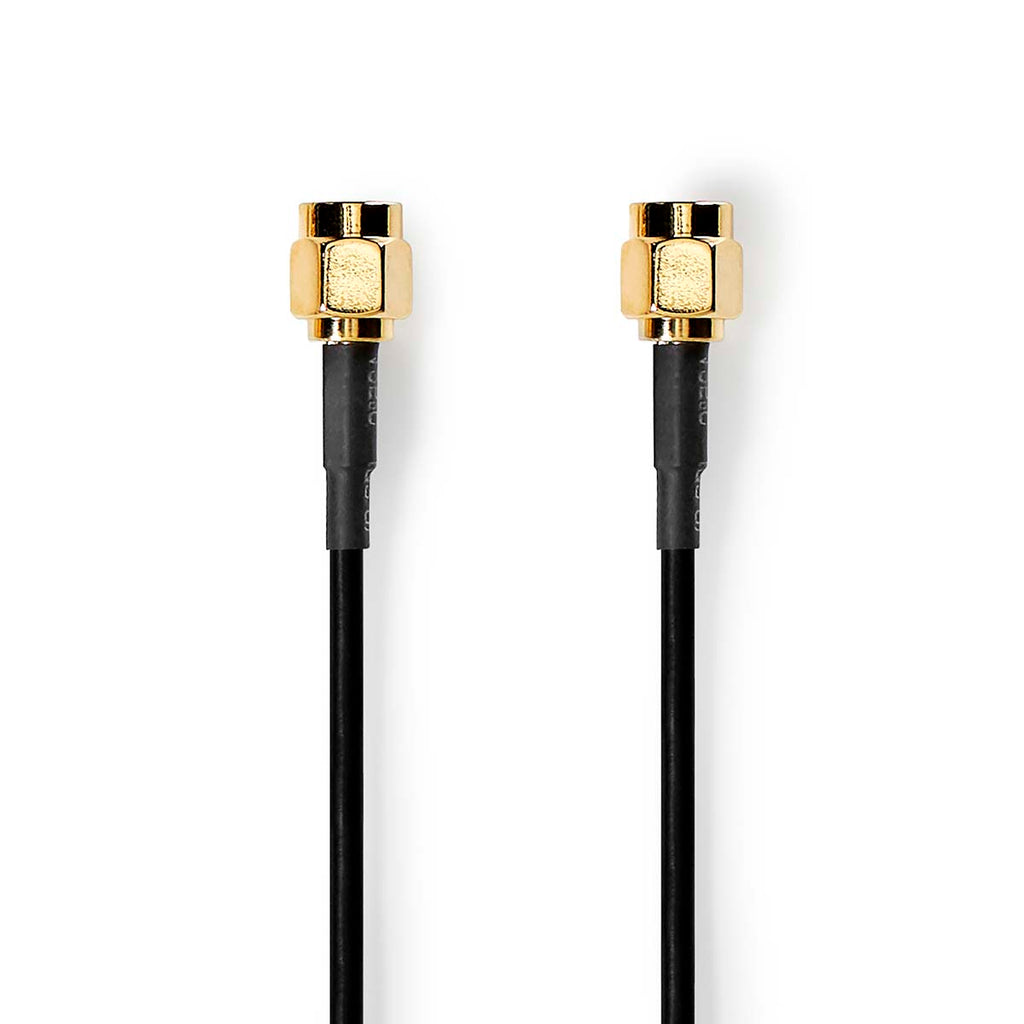 Antenna Kábel | SMA Dugasz | SMA Dugasz | Aranyozott | 50 Ohm | Egyes Árnyékolás | 1.00 m | Kerek | PVC | Fekete | Label-0