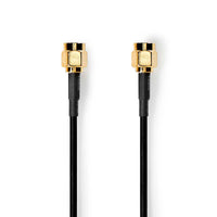 Antenna Kábel | SMA Dugasz | SMA Dugasz | Aranyozott | 50 Ohm | Egyes Árnyékolás | 1.00 m | Kerek | PVC | Fekete | Label-0