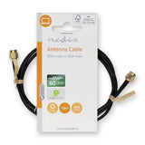 Antenna Kábel | SMA Dugasz | SMA Dugasz | Aranyozott | 50 Ohm | Egyes Árnyékolás | 1.00 m | Kerek | PVC | Fekete | Label-2