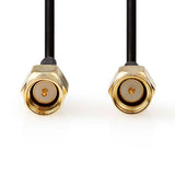 Antenna Kábel | SMA Dugasz | SMA Dugasz | Aranyozott | 50 Ohm | Egyes Árnyékolás | 5.00 m | Kerek | PVC | Fekete | Label-1