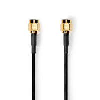 Antenna Kábel | SMA Dugasz | SMA Dugasz | Aranyozott | 50 Ohm | Egyes Árnyékolás | 5.00 m | Kerek | PVC | Fekete | Label-0