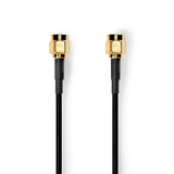 Antenna Kábel | SMA Dugasz | SMA Dugasz | Aranyozott | 50 Ohm | Egyes Árnyékolás | 5.00 m | Kerek | PVC | Fekete | Label-0