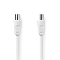 Koaxiális Kábel | IEC (Koax) Dugasz | IEC (Koax) Aljzat | Nikkelezett | 90 dB | 75 Ohm | Dupla Szigeteléssel | 5.00 m | Kerek | PVC | Fehér | Boríték