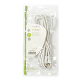 Koaxiális Kábel | IEC (Koax) Dugasz | IEC (Koax) Dugasz | Nikkelezett | 75 Ohm | Kettős Szigetelés | 1.50 m | Kerek | PVC | Fehér | Műanyag Zacskó