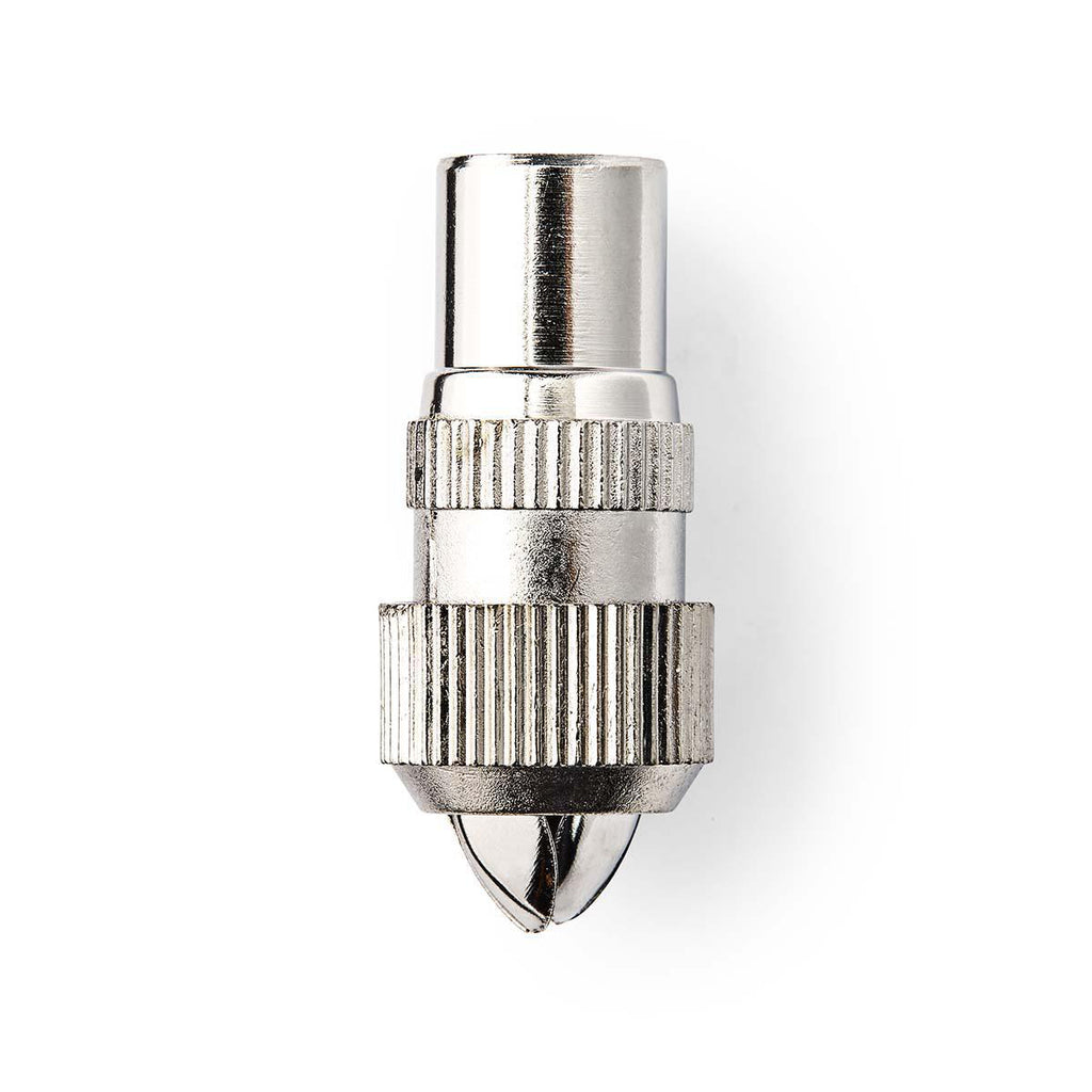 IEC (koax) csatlakozó | Egyenes | Dugasz | Nikkelezett | 75 Ohm | Csavar | Bemenő kábel átmérő: 7.0 mm | Fém | Ezüst | 2 db | Műanyag Zacskó