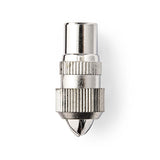 IEC (koax) csatlakozó | Egyenes | Dugasz | Nikkelezett | 75 Ohm | Csavar | Bemenő kábel átmérő: 7.0 mm | Fém | Ezüst | 2 db | Műanyag Zacskó