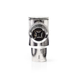 IEC (koax) csatlakozó | Szögben | Aljzat | Nikkelezett | 75 Ohm | Csavar | Bemenő kábel átmérő: 7.0 mm | Fém | Ezüst | 2 db | Műanyag Zacskó