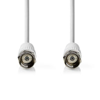 Műhold és antenna kábel | F Dugasz | F Dugasz | Nikkelezett | 75 Ohm | Dupla Szigeteléssel | 1.00 m | Kerek | PVC | Fehér | Műanyag Zacskó
