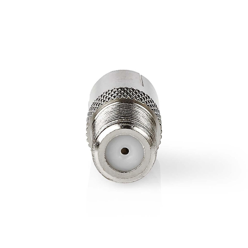 Műholdas és antenna adapter | F Aljzat | Coax Aljzat | Nikkelezett | 75 Ohm | Egyenes | Fém | Ezüst | 10 db | Műanyag Zacskó