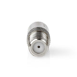 Műholdas és antenna adapter | F Aljzat | Coax Aljzat | Nikkelezett | 75 Ohm | Egyenes | Fém | Ezüst | 10 db | Műanyag Zacskó
