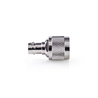 Műholdas és antenna adapter | N Dugasz | BNC Aljzat | Nikkelezett | 50 Ohm | Egyenes | Fém | Ezüst | 10 db | Műanyag Zacskó