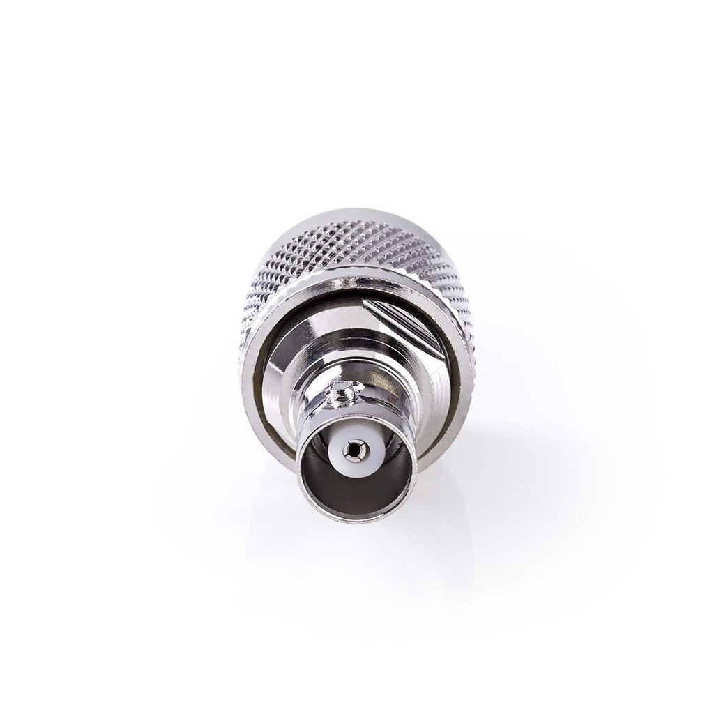 Műholdas és antenna adapter | N Dugasz | BNC Aljzat | Nikkelezett | 50 Ohm | Egyenes | Fém | Ezüst | 10 db | Műanyag Zacskó