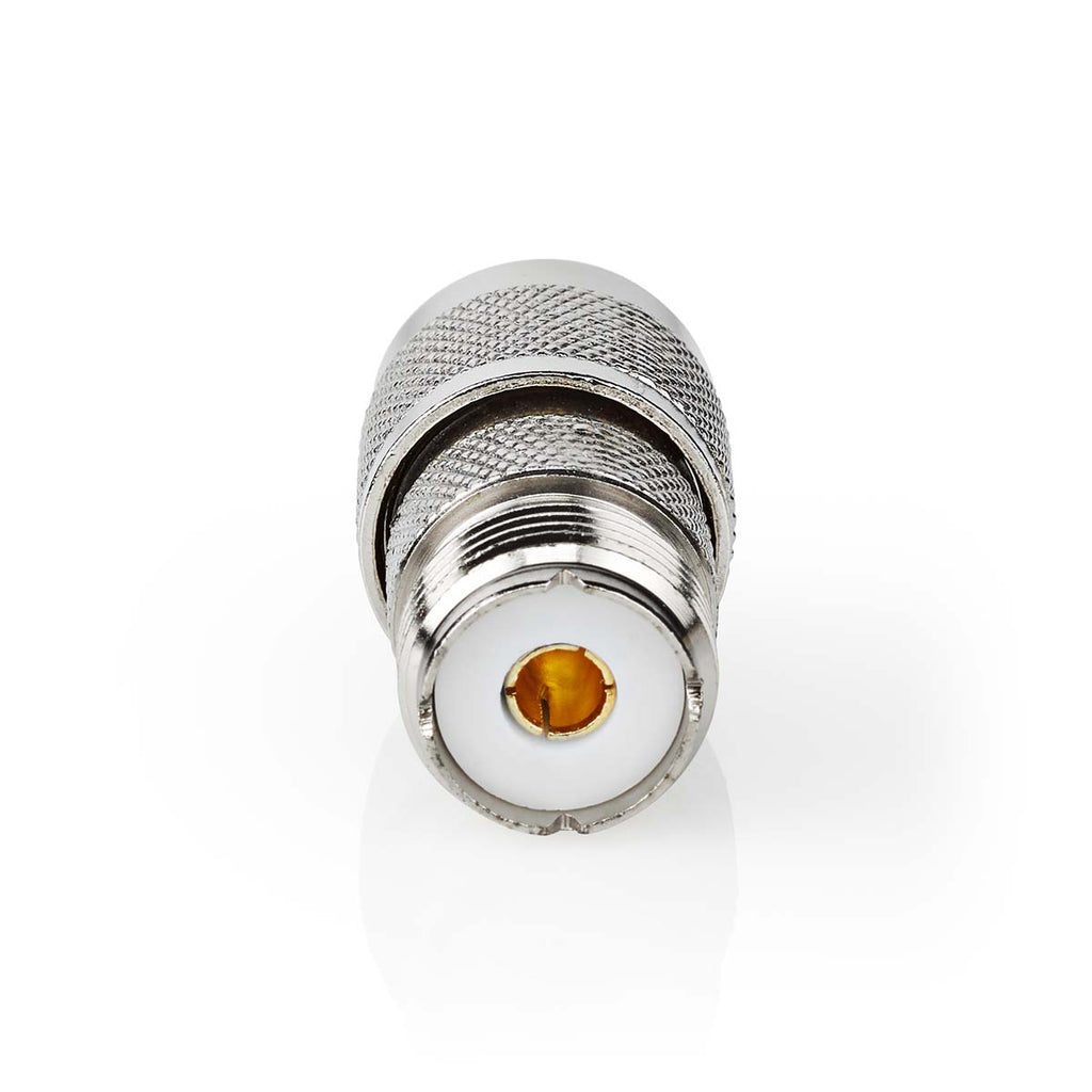Műholdas és antenna adapter | N Dugasz | PL259 Aljzat | Nikkelezett | 75 Ohm | Egyenes | Fém | Ezüst | 10 db | Boríték