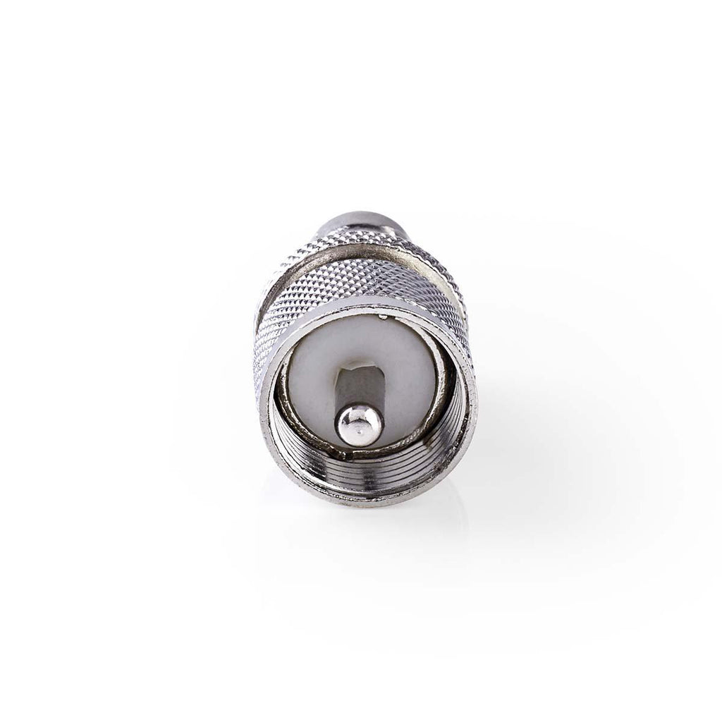 Műholdas és antenna adapter | PL259 Dugasz | BNC Aljzat | Nikkelezett | 75 Ohm | Egyenes | Fém | Ezüst | 10 db | Műanyag Zacskó