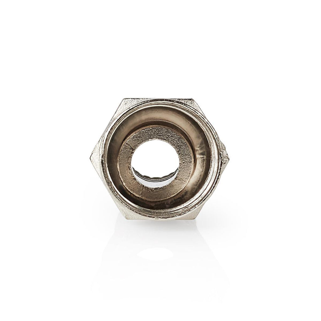 F-csatlakozó | Egyenes | Dugasz | Nikkelezett | 75 Ohm | Rácsavarható | Bemenő kábel átmérő: 7.0 mm | Zinc Alloy | Ezüst | 25 db | Műanyag Zacskó
