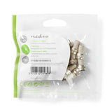 F csatlakozó | Tüske | 6,4 mm-es Koax Kábelekhez | 25 darab | Fém