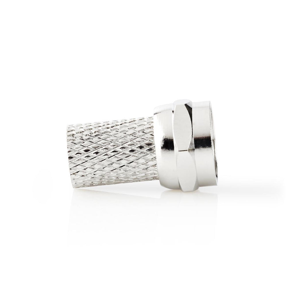 F csatlakozó | Tüske | 6,8 mm-es Koax Kábelekhez | 25 darab | Fém