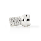 F csatlakozó | Tüske | 6,8 mm-es Koax Kábelekhez | 25 darab | Fém