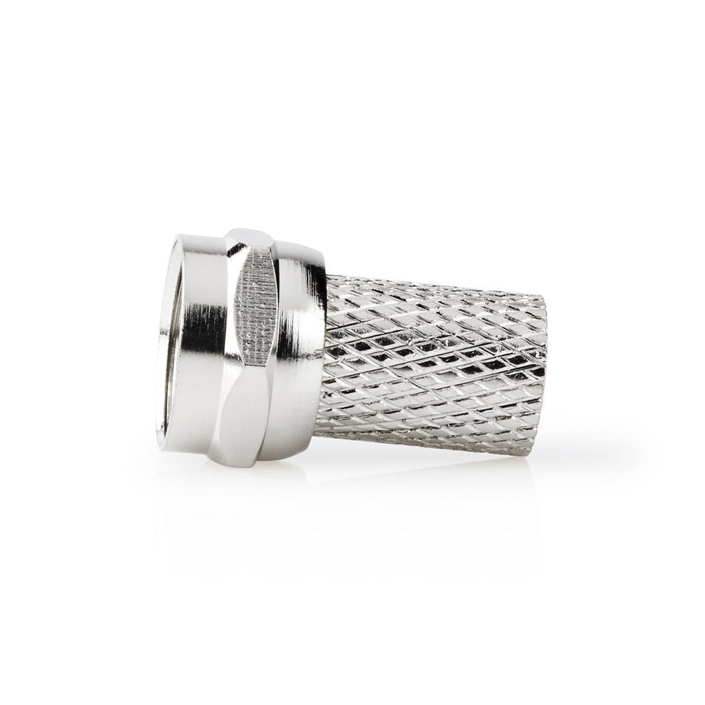 F csatlakozó | Tüske | 6,8 mm-es Koax Kábelekhez | 25 darab | Fém