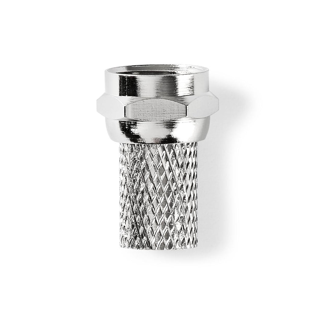 F csatlakozó | Tüske | 6,8 mm-es Koax Kábelekhez | 25 darab | Fém