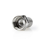 F csatlakozó | Tüske | 6,8 mm-es Koax Kábelekhez | 25 darab | Fém