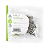 F csatlakozó | Tüske | 6,8 mm-es Koax Kábelekhez | 25 darab | Fém