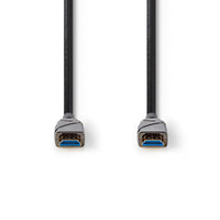 Aktív Optikai High Speed HDMI Cable with Ethernet | HDMI™ Csatlakozó | HDMI™ Csatlakozó | 4K@60Hz | 18 Gbps | 15.0 m | Kerek | PVC | Fekete | Ajándék Dobozban-1