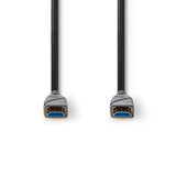 Aktív Optikai High Speed HDMI Cable with Ethernet | HDMI™ Csatlakozó | HDMI™ Csatlakozó | 4K@60Hz | 18 Gbps | 15.0 m | Kerek | PVC | Fekete | Ajándék Dobozban-1
