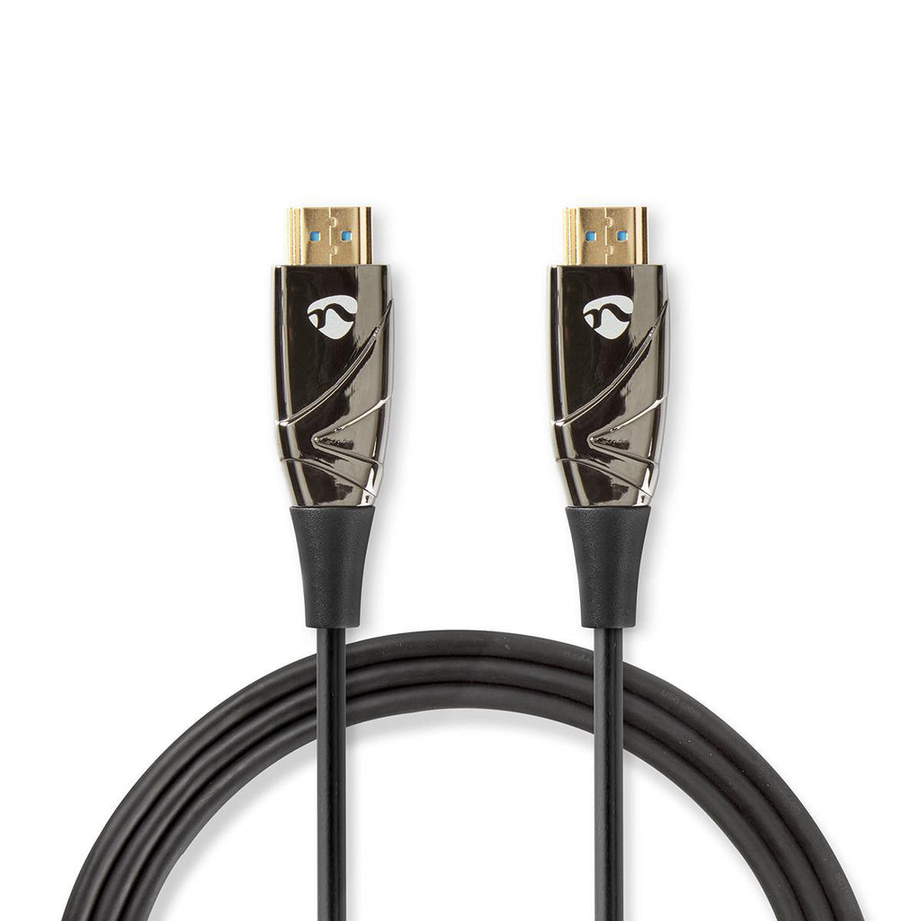Aktív Optikai High Speed HDMI Cable with Ethernet | HDMI™ Csatlakozó | HDMI™ Csatlakozó | 4K@60Hz | 18 Gbps | 15.0 m | Kerek | PVC | Fekete | Ajándék Dobozban-0