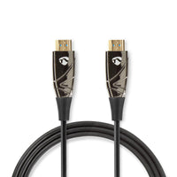 Aktív Optikai High Speed HDMI Cable with Ethernet | HDMI™ Csatlakozó | HDMI™ Csatlakozó | 4K@60Hz | 18 Gbps | 20.0 m | Kerek | PVC | Fekete | Ajándék Dobozban-0