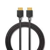 Nagy Sebességű HDMI ™ kábel Ethernet | HDMI™ Csatlakozó | HDMI™ Csatlakozó | 4K@60Hz | ARC | 18 Gbps | 0.50 m | Kerek | PVC | Antracit | Ablakos Doboz-3