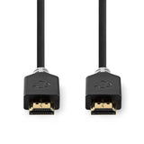 Nagy Sebességű HDMI ™ kábel Ethernet | HDMI™ Csatlakozó | HDMI™ Csatlakozó | 4K@30Hz | ARC | 10.2 Gbps | 15.0 m | Kerek | PVC | Antracit | Doboz