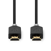 Nagy Sebességű HDMI ™ kábel Ethernet | HDMI™ Csatlakozó | HDMI™ Csatlakozó | 4K@30Hz | ARC | 10.2 Gbps | 20.0 m | Kerek | PVC | Antracit | Ablakos Doboz
