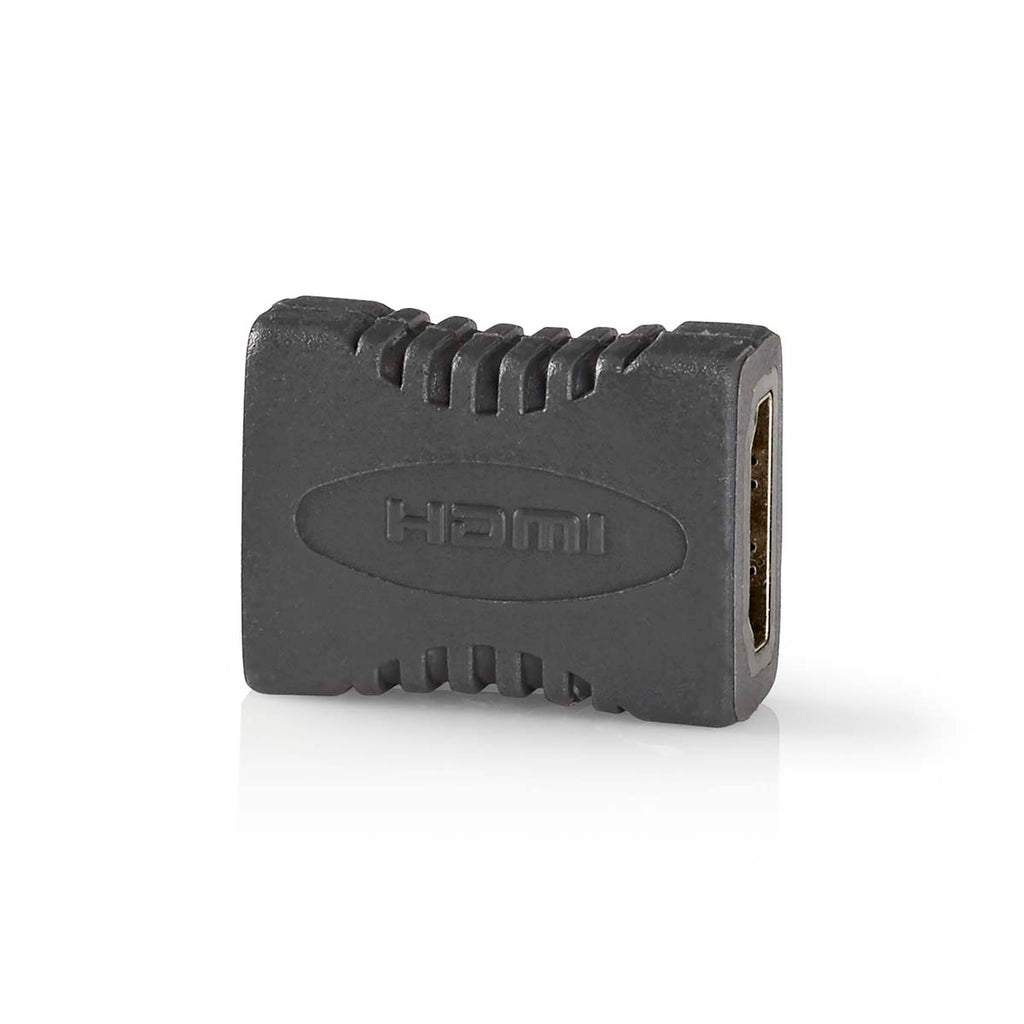 HDMI™ adapter | HDMI™ Aljzat | HDMI™ Aljzat | Aranyozott | Egyenes | PVC | Antracit | 1 db | Doboz