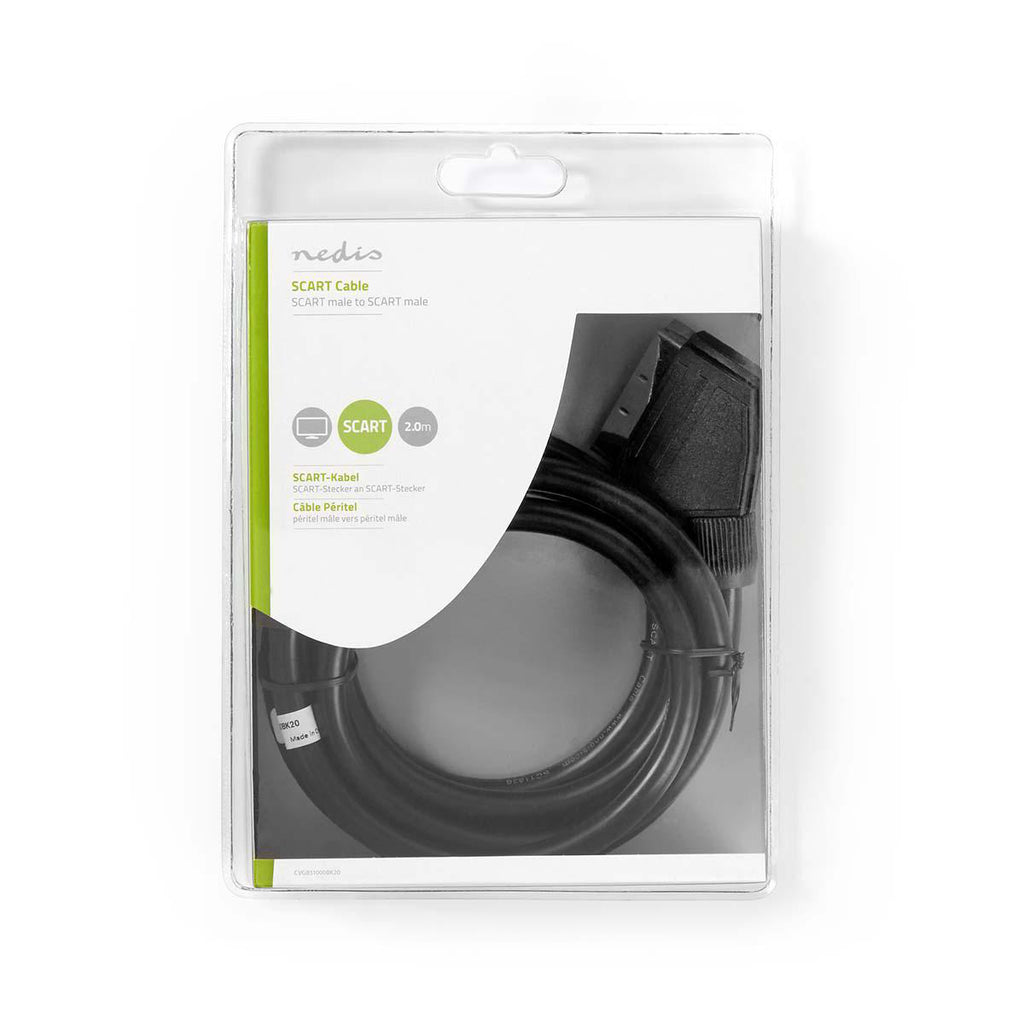 SCART kábel | SCART Dugasz - SCART Dugasz | 2,0 m | Fekete