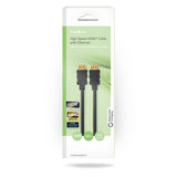 Nagy Sebességű HDMI ™ kábel Ethernet | HDMI™ Csatlakozó | HDMI™ Csatlakozó | 4K@30Hz | ARC | 10.2 Gbps | 3.00 m | Kerek | PVC | Fekete | Doboz