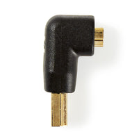 HDMI™ adapter | HDMI™ Csatlakozó | HDMI™ Aljzat | Aranyozott | Könyök 90 ° | ABS | Fekete | 1 db | Doboz