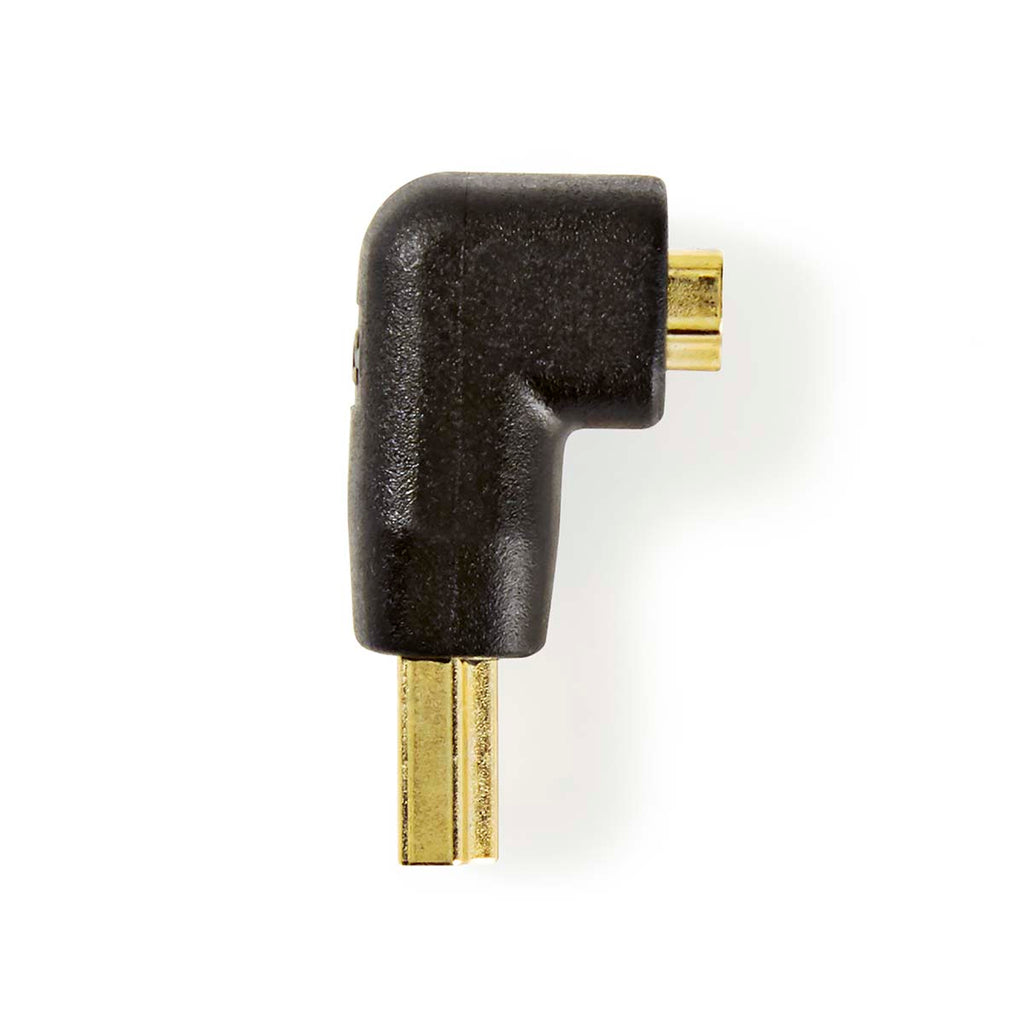 HDMI™ adapter | HDMI™ Csatlakozó | HDMI™ Aljzat | Aranyozott | Könyök 90 ° | ABS | Fekete | 1 db | Doboz