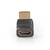 HDMI™ Adapter, 270°-ban Hajlított | HDMI-csatlakozó - HDMI-aljzat | Fekete