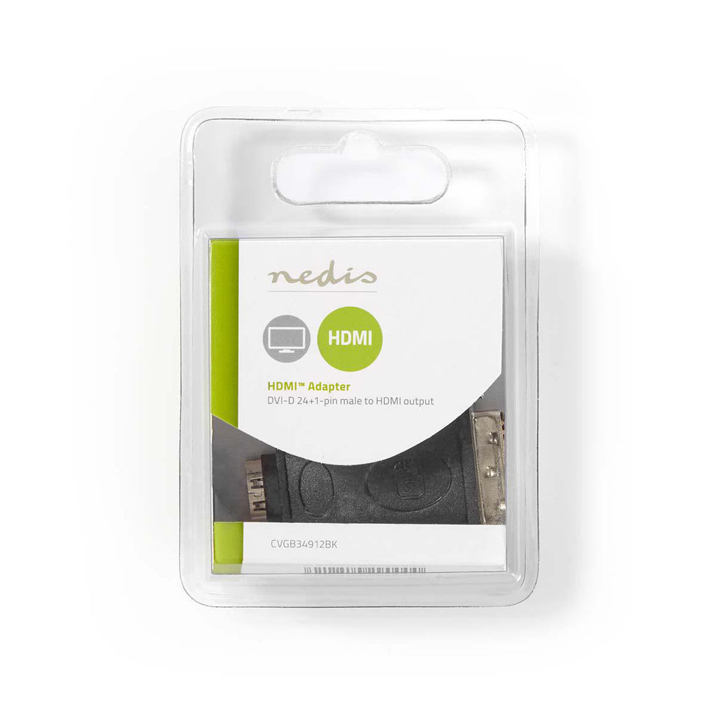 HDMI™ - DVI Adapter | DVI-D 24+1 pólusú dugasz - HDMI-aljzat | Fekete