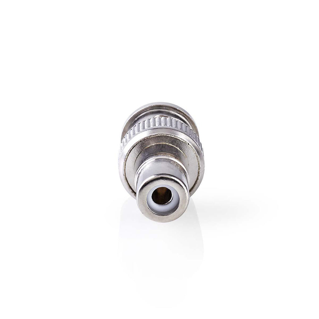 BNC adapter | BNC Dugasz | RCA Aljzat | Nikkelezett | 50 Ohm | Egyenes | Fém | Ezüst | 10 db | Műanyag Zacskó