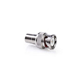 BNC adapter | BNC Dugasz | RCA Aljzat | Nikkelezett | 50 Ohm | Egyenes | Fém | Ezüst | 10 db | Műanyag Zacskó