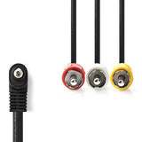 3,5 m-es AV Kábel | 3,5 mm-es AV-dugasz - 3 db RCA Dugasz | 2,0 m | Fekete