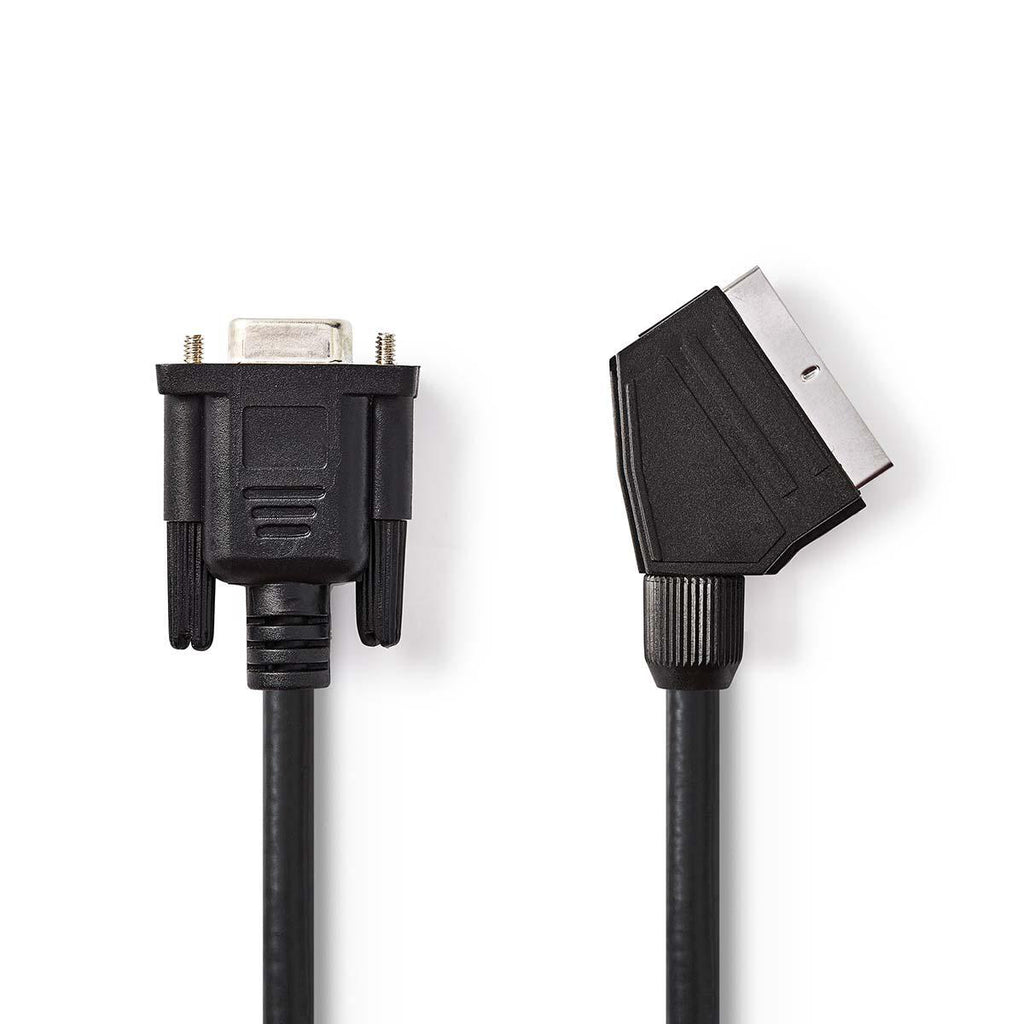 SCART - VGA-kábel | SCART Dugasz - VGA-aljzat | 2,0 m | Fekete