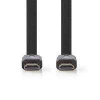 Nagysebességű HDMI ™ kábel Ethernet | HDMI™ Csatlakozó | HDMI™ Csatlakozó | 4K@30Hz | 10.2 Gbps | 3.00 m | Lapos | PVC | Fekete | Műanyag Zacskó